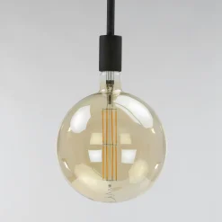 Ampoule globe 20 cm ambré LED filament lumière chaude (E27)