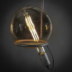 Ampoule globe 20 cm ambré LED filament lumière chaude (E27)