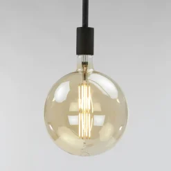 Ampoule globe 20 cm ambré LED filament lumière chaude (E27)