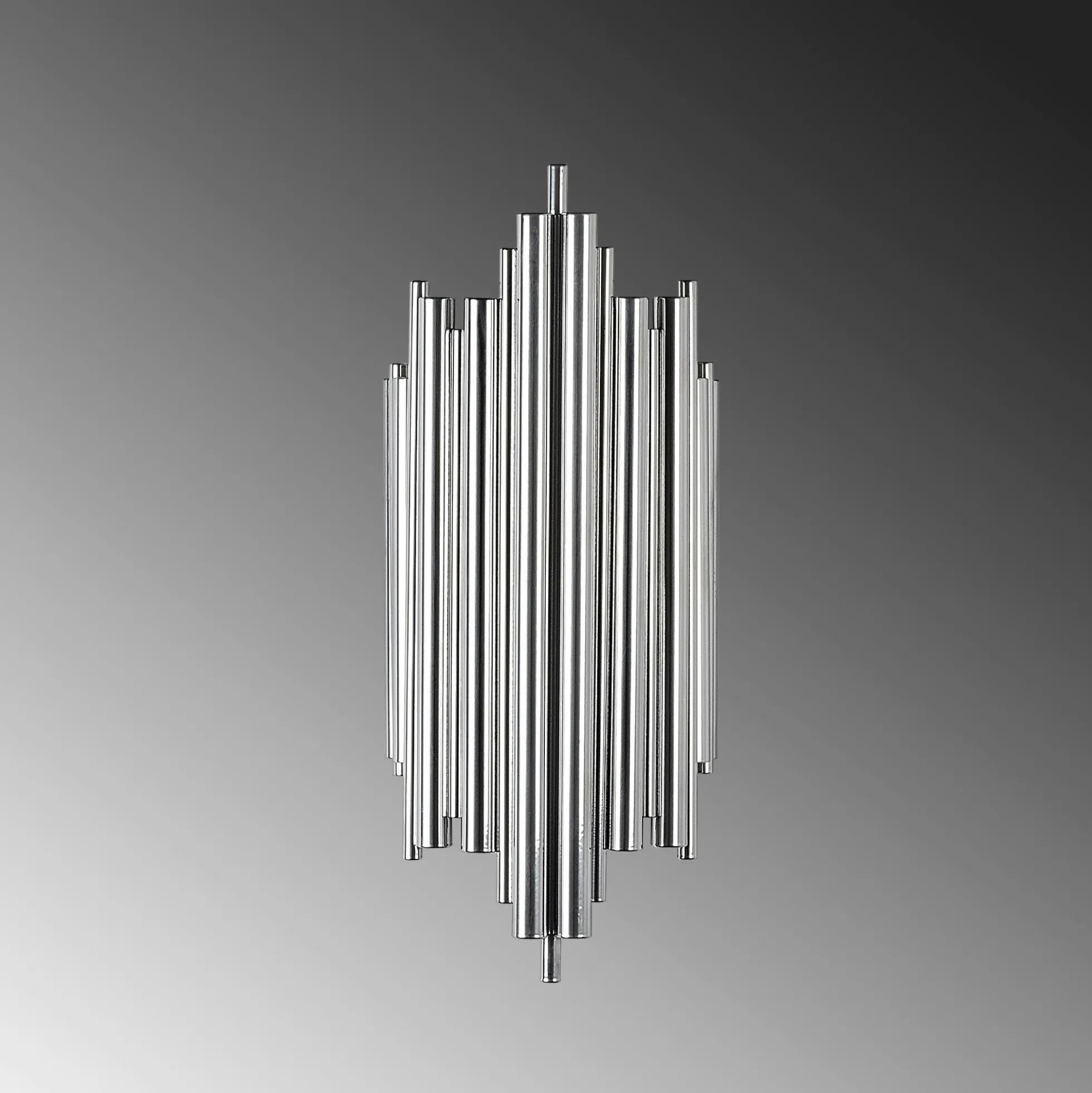 Applique design argent, structure graphique H. 50 cm SFAX