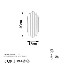 Applique design noire, structure graphique en tubes SFAX