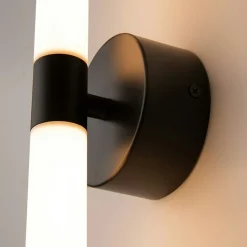 Applique moderne avec LED - tige noire et blanc DELMAR