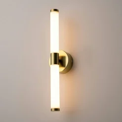 Applique moderne LED - tige dorée & blanc 35, 6 cm DELMAR