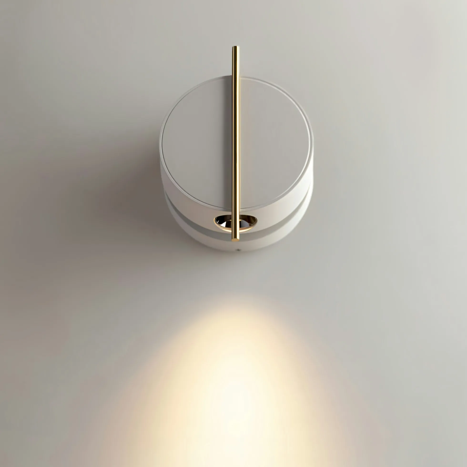 Applique murale design blanche & or – bloc rond orientable MESA