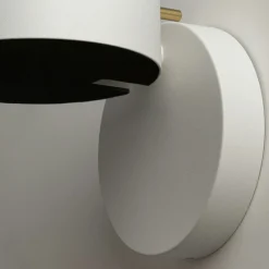 Applique murale design blanche & or – bloc rond orientable MESA