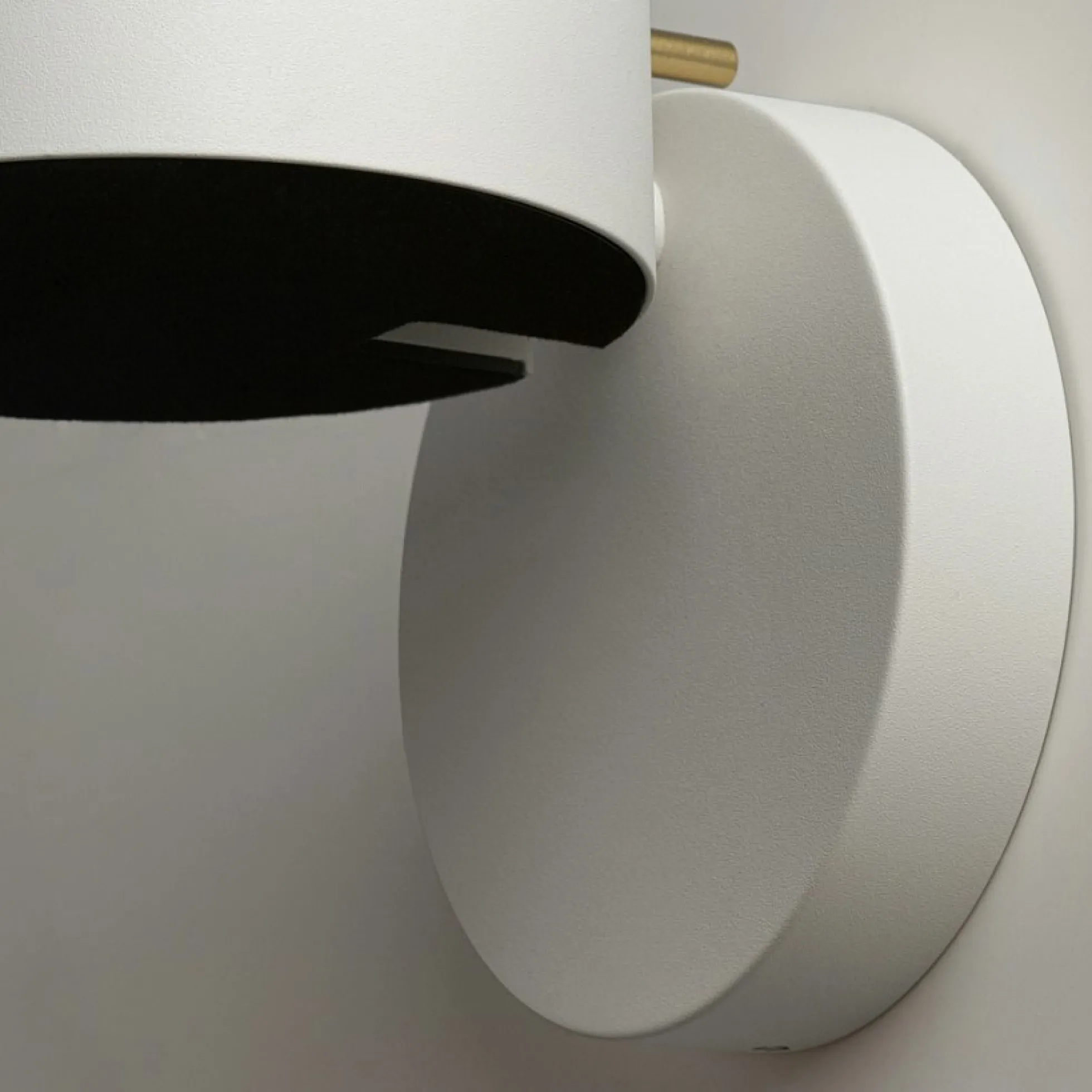 Applique murale design blanche & or – bloc rond orientable MESA