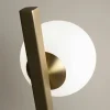 Applique murale design dorée – torche & globe verre MESA