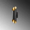 Applique murale design noire, abat-jour cylindrique SINOP