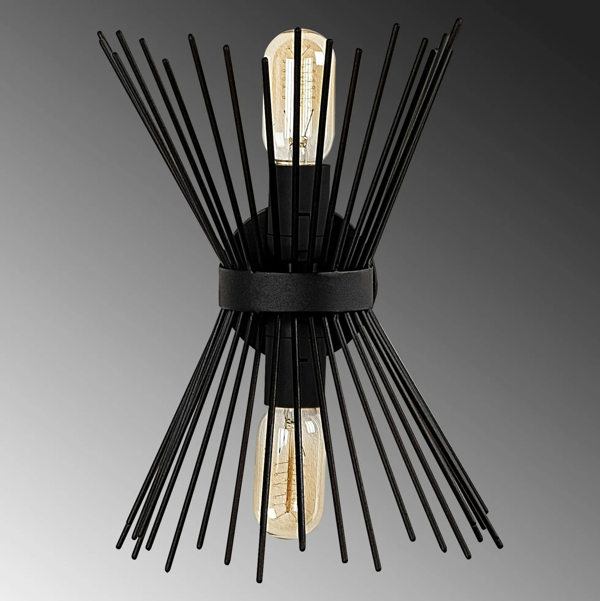 Applique murale design noire, forme sablier SINOP