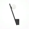 Applique murale design noire – torche & globe verre MESA