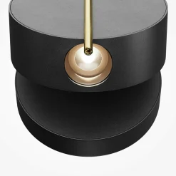 Applique murale design noire & or – bloc rond orientable MESA