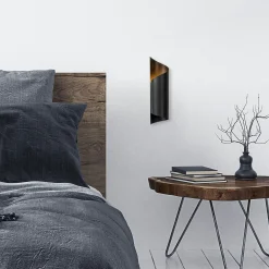 Applique murale design noir & or, abat-jour ruban SINOP