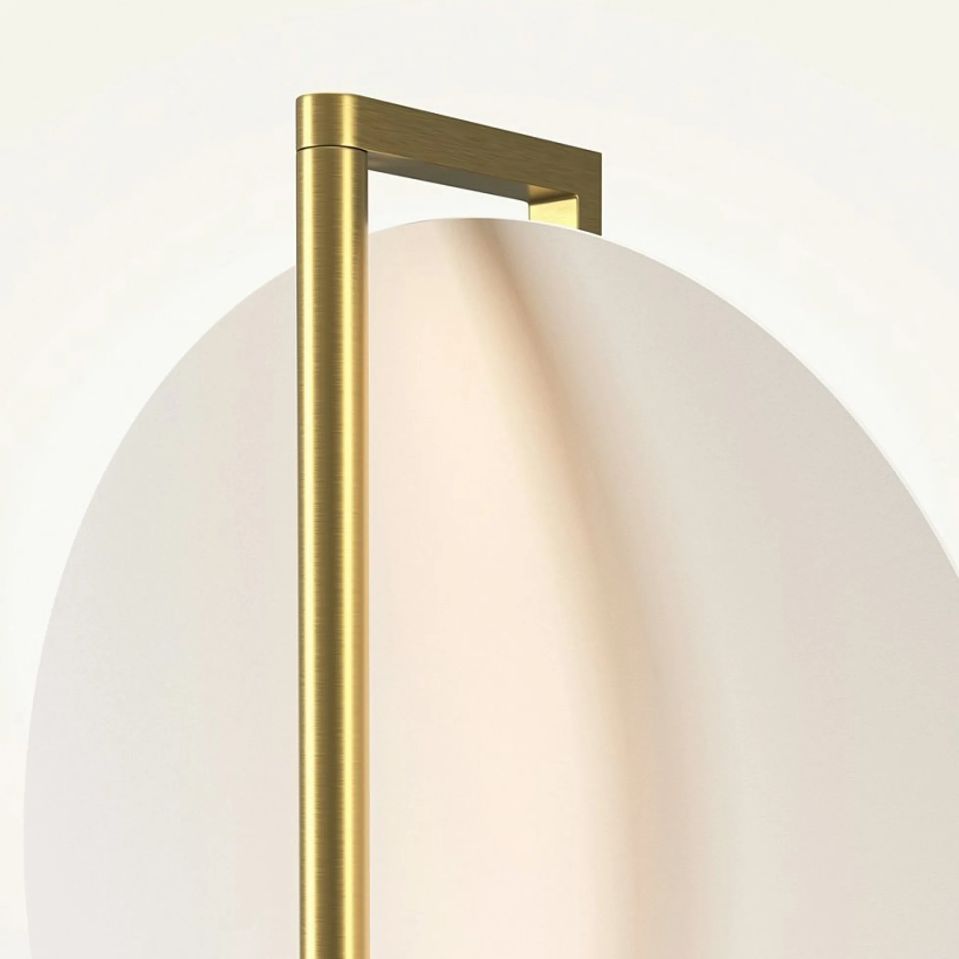 Applique murale dorée – disque blanc minimaliste WINDER
