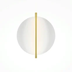 Applique murale dorée – disque blanc minimaliste WINDER