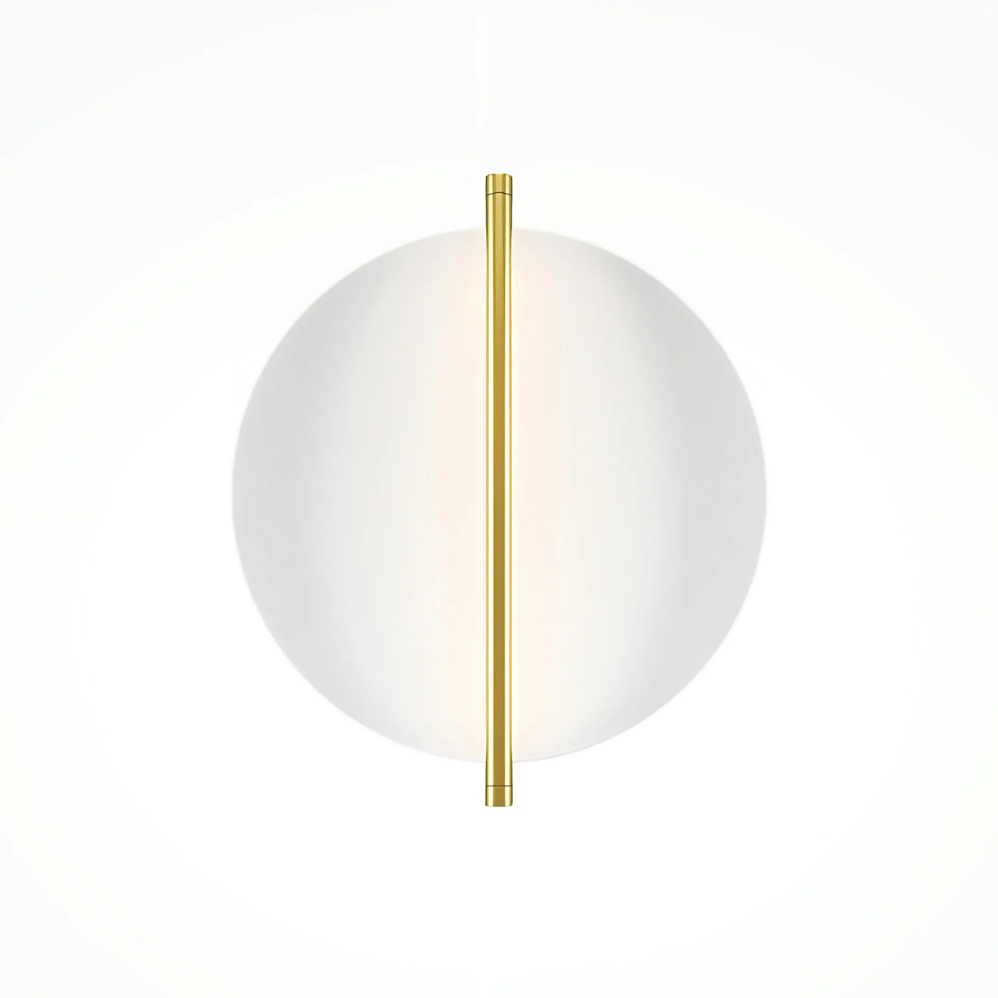 Applique murale dorée – disque blanc minimaliste WINDER