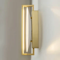 Applique murale dorée – disque blanc minimaliste WINDER