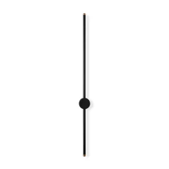 Applique murale LED design, 1 tige noire verticale VIESTE
