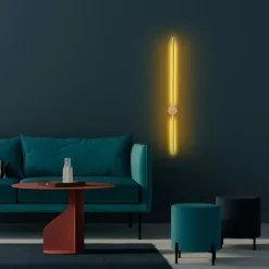 Applique murale LED design, 1 tige dorée verticale VIESTE