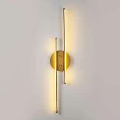 Applique murale LED design, 2 tiges dorées 86 cm VIESTE