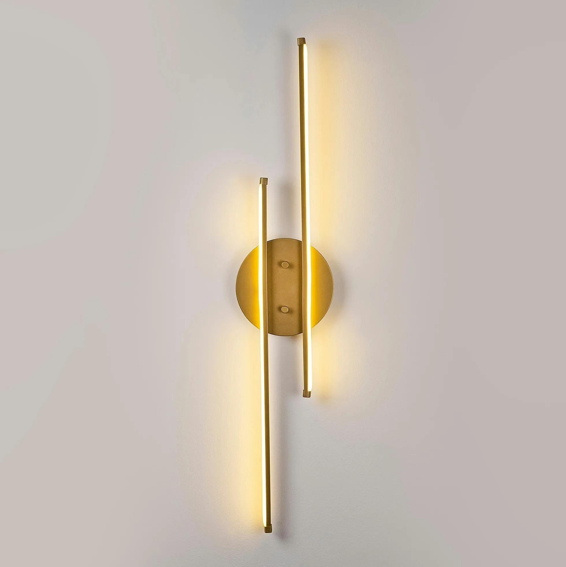 Applique murale LED design, 2 tiges dorées 86 cm VIESTE