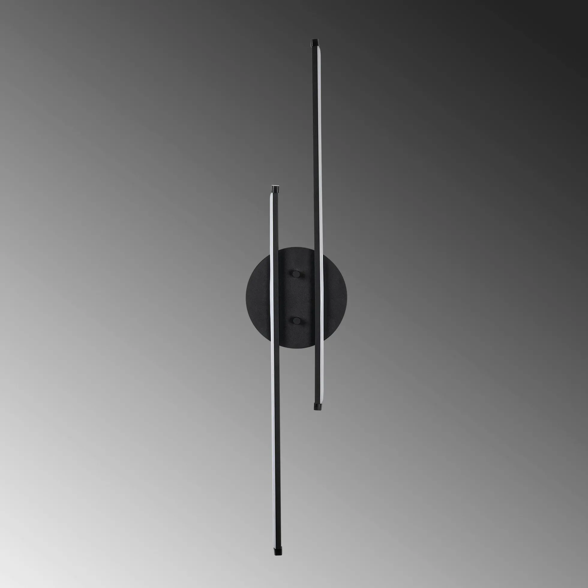 Applique murale LED design, 2 tiges noires 86 cm VIESTE