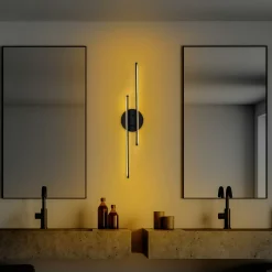 Applique murale LED design, 2 tiges noires 86 cm VIESTE