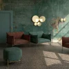 Applique murale moderne à cadran doré ⌀25 cm LAUREL