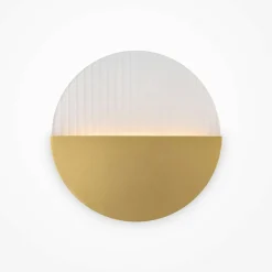 Applique murale moderne – disque doré strié ⌀30 cm LAUREL