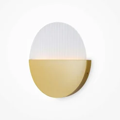 Applique murale moderne – disque doré strié ⌀30 cm LAUREL
