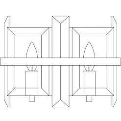 Applique murale moderne en verre forme cube 2 ampoules MODENE