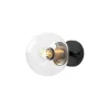 Applique murale moderne, globe transparent douille dorée SIERRE