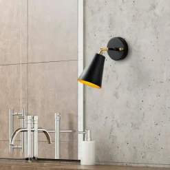 Applique murale moderne noire, abat-jour orientable SFAX