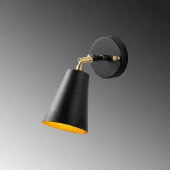 Applique murale moderne noire, abat-jour orientable SFAX