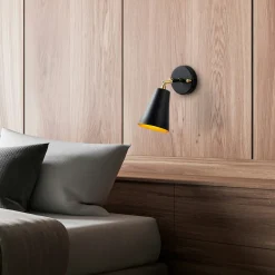 Applique murale moderne noire, abat-jour orientable SFAX