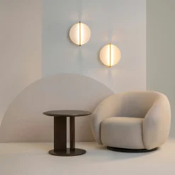 Applique murale noire – disque blanc minimaliste WINDER