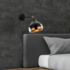 Applique murale orientable noir & cuivré, moderne chic SILE