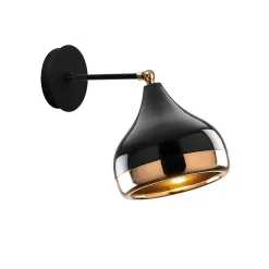 Applique murale orientable noir & cuivré, moderne chic SILE