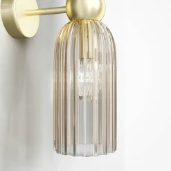 Applique rétro en verre ambré, forme sablier SOLANA