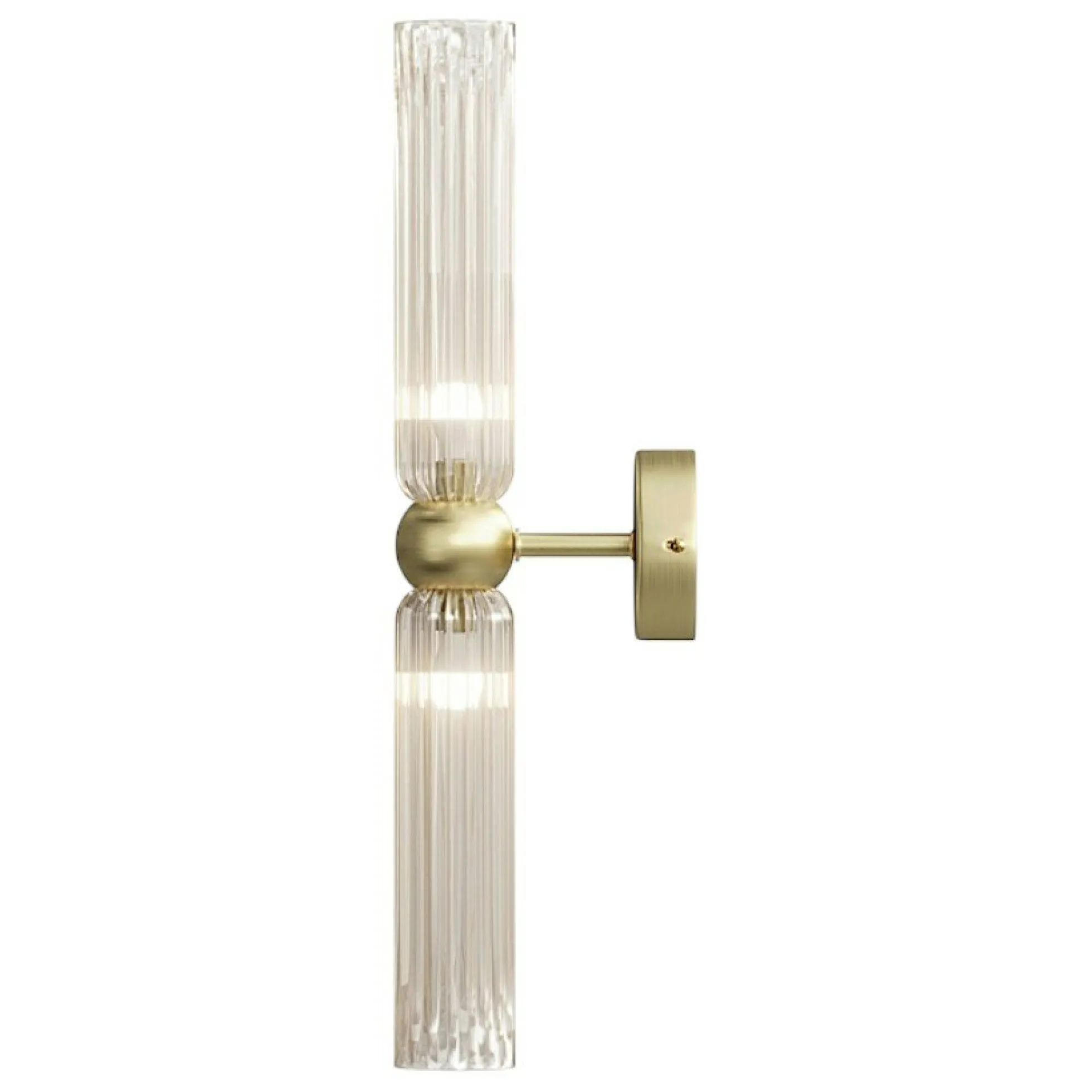 Applique rétro en verre ambré, forme sablier fin SOLANA