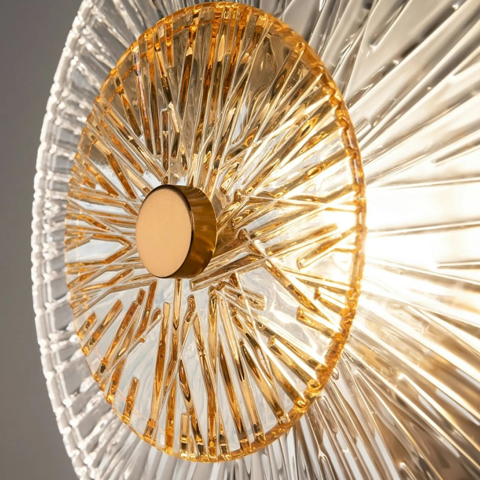 Applique rétro en verre - forme soleil stylisé YUMA