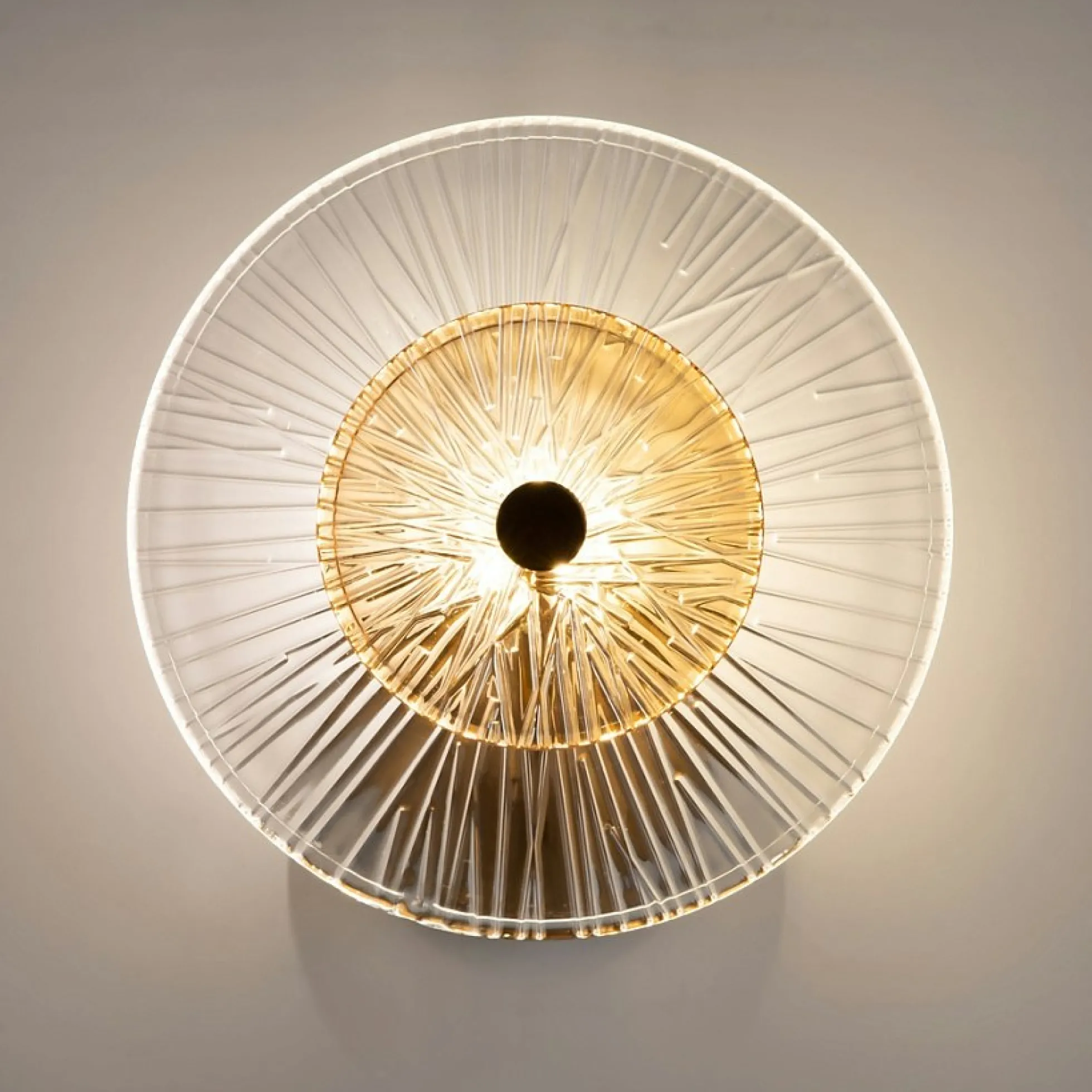 Applique rétro en verre - forme soleil stylisé YUMA
