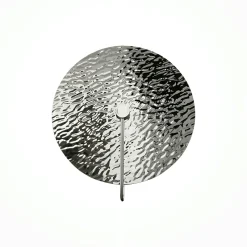 Applique verre moderne – disque argenté effet vague CALERA