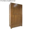 Armoire bois d'hévéa avec penderie HELENA