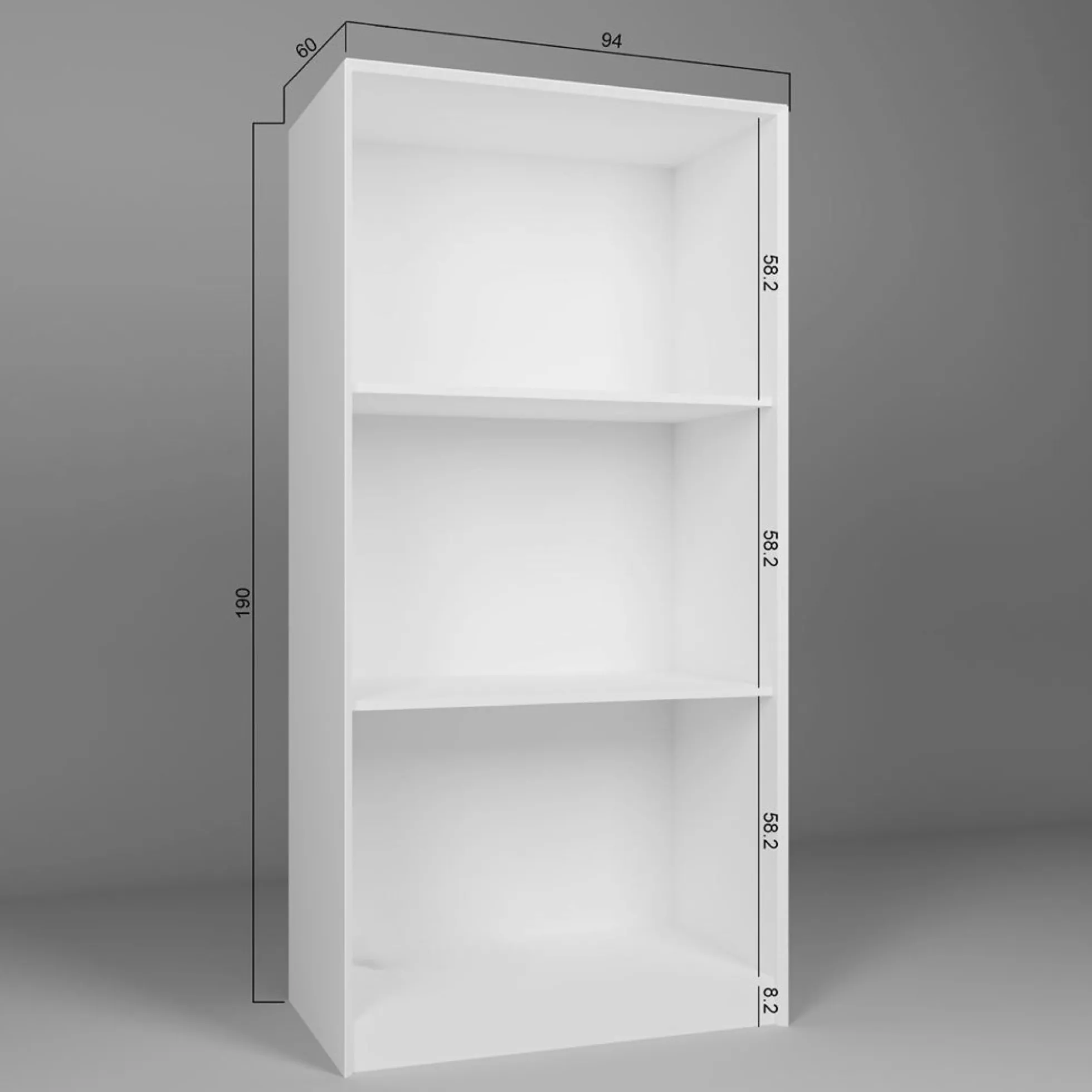 Armoire de chambre blanche 2 portes à cadres MARFA
