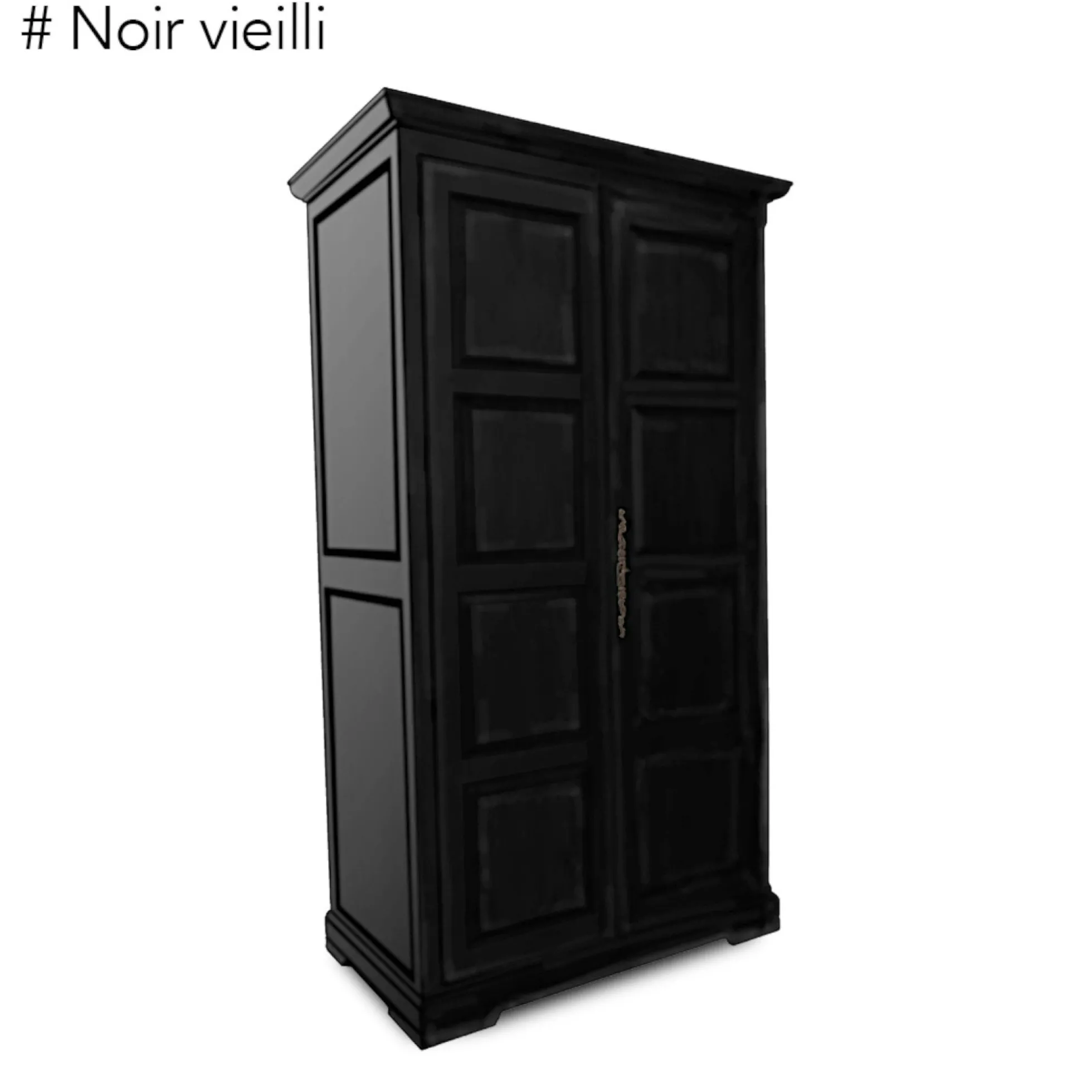 Armoire dressing 2 portes hévéa 110x62x195cm HELENA