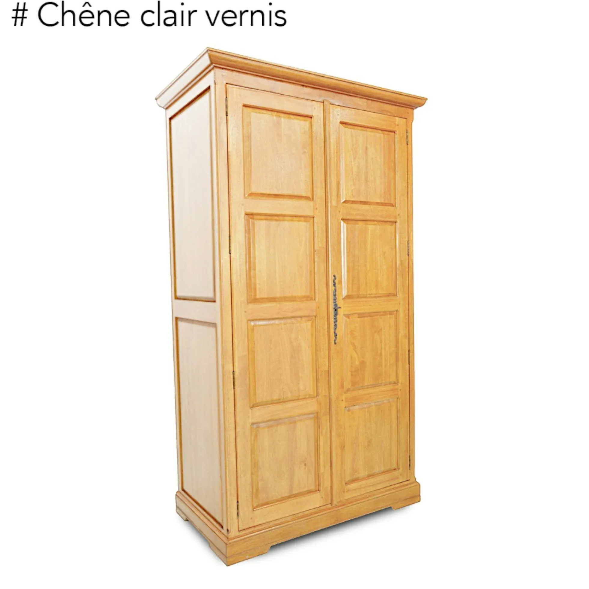 Armoire dressing 2 portes hévéa 110x62x195cm HELENA