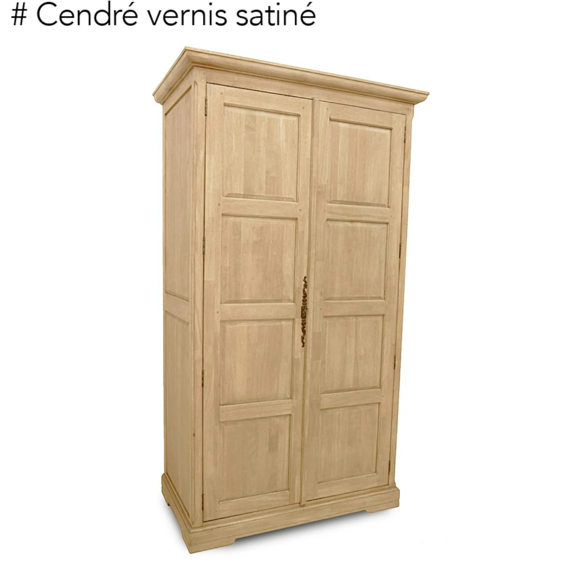Armoire dressing 2 portes hévéa 110x62x195cm HELENA