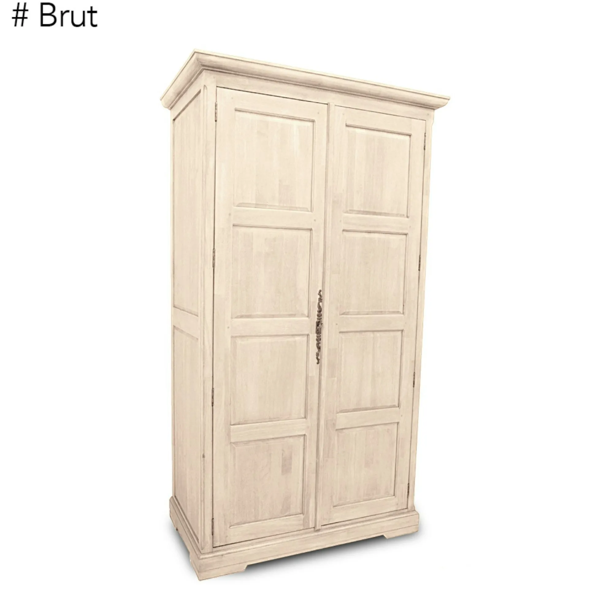 Armoire dressing 2 portes hévéa 110x62x195cm HELENA