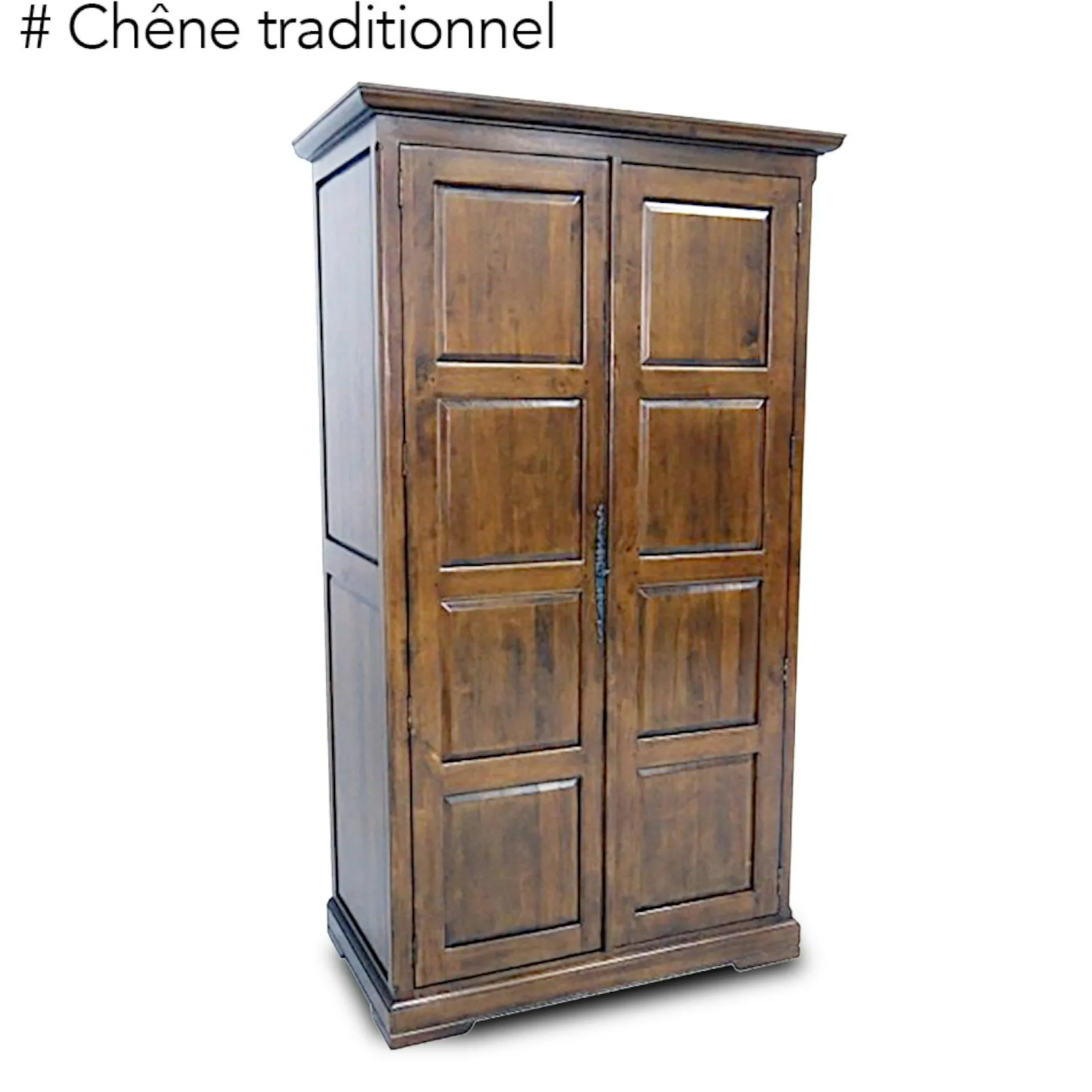 Armoire dressing 2 portes hévéa 110x62x195cm HELENA