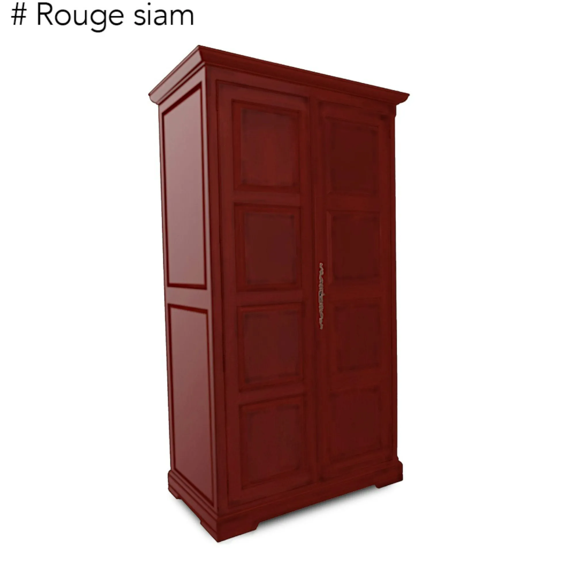 Armoire dressing 2 portes hévéa 110x62x195cm HELENA